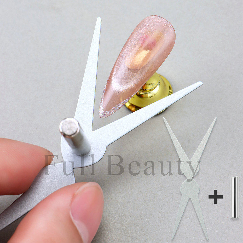 Cross-Border New Manicure Tools Double-Headed French Cat Eye Magnet Powerful Cylindrical Magnet Cat Eye Tool Set