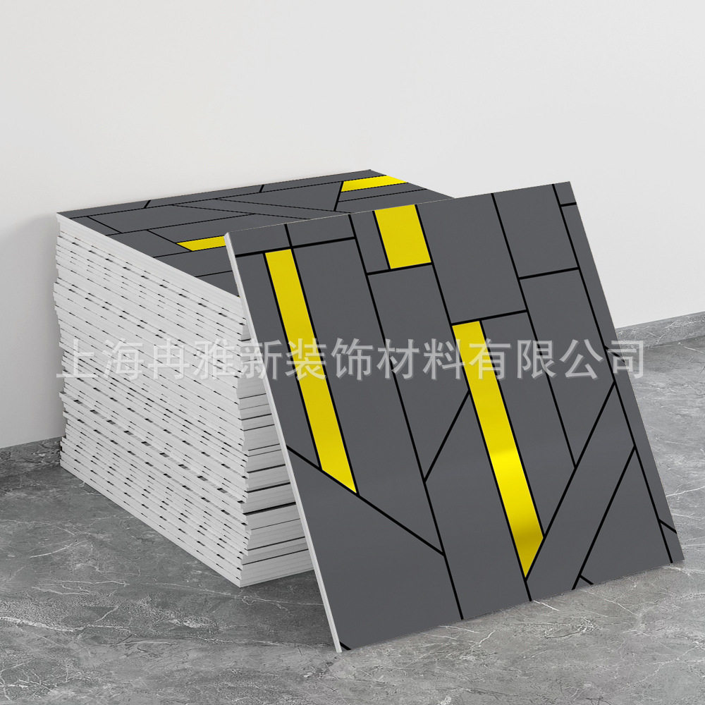 跨境外贸仿大理石鎏金3d墙面翻新装饰贴纸防油防水墙纸自粘瓷砖贴