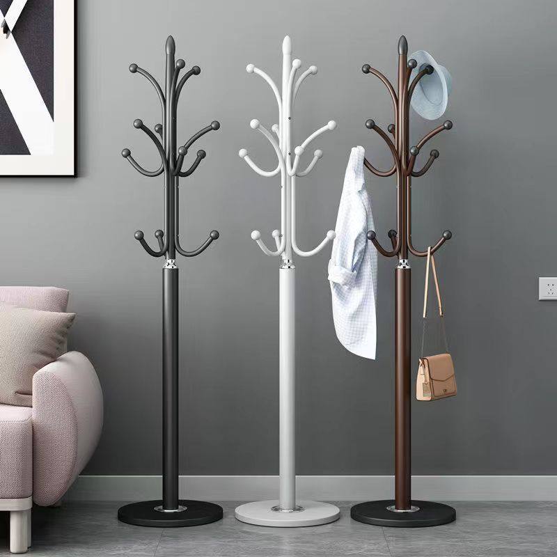 Clothes Rack Floor-Standing Vertical Iron Clothes Rack Bedroom Coat Rack Floor-Standing Bag Rack Living Room Home Clothes Rack