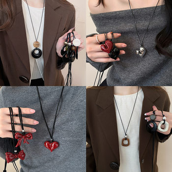 Maillard Vintage Necklace Women's Korean-style New Niche Woolen Chain Fashion Autumn and Winter Joker High-end Necklace Wholesale