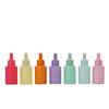 In stock macaron essential oil bottle 30ml color flat shoulder essence bottle cosmetics sub-packaging small sample bottle dropper small bottle