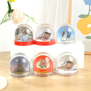 Acrylic Water Polo Photo Frame into Oil Semicircle Photo Frame Quicksand Creative Home Closet Small Couple Photo Frame Commemorative Ornaments