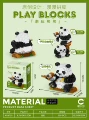 6759-panda feeding birds leisurely