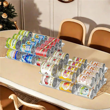 Multi-layer Canned Storage Rack Stackable Beer and Beverage Transparent Storage Rack Free Combination Canned Desktop Storage Rack