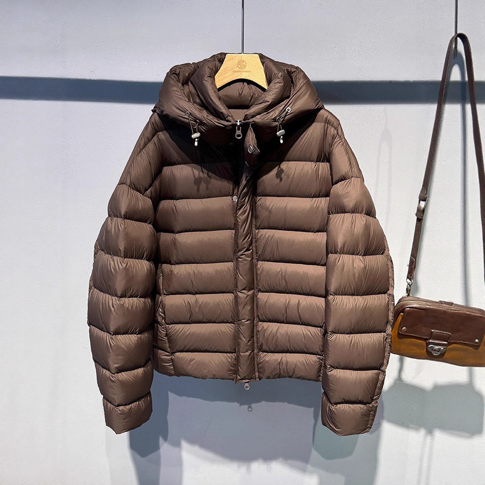 Solid Color Versatile Hooded Multi-Color 90% White Goose down Jacket Casual Loose Versatile Korean Style Bread Jacket for Men