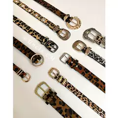 Vintage Leopard Belt Women's Niche Cool Trendy Dress Jeans with Decorative Design Fashion Belt