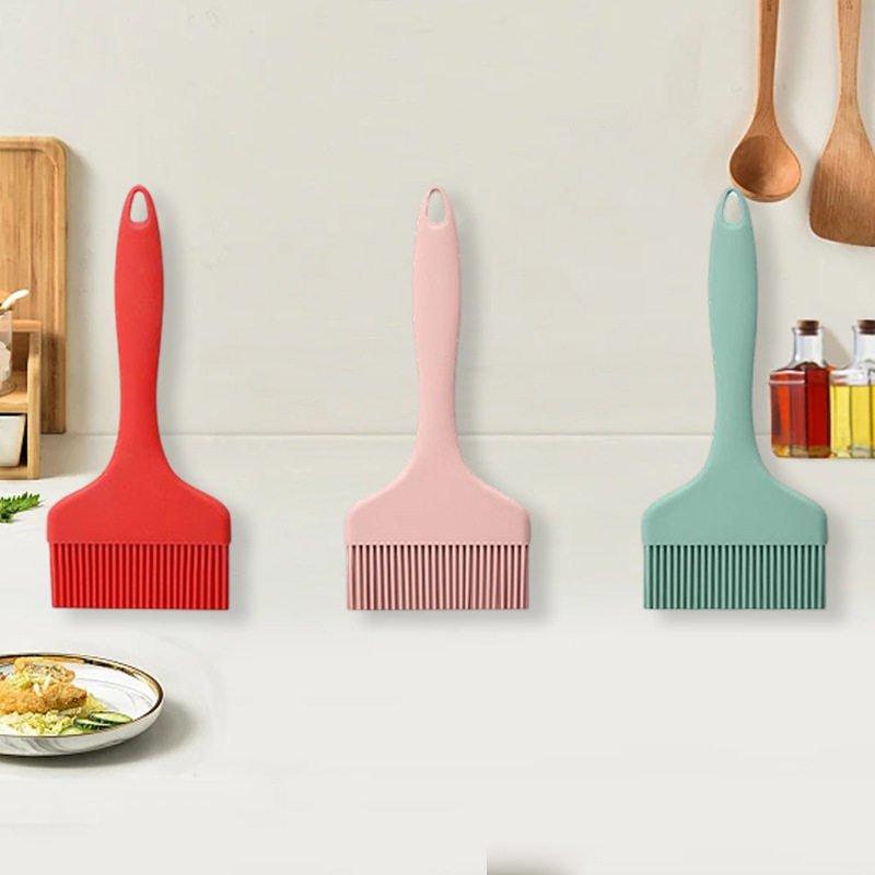 Household Kitchen Silicone Wide Oil Brush Outdoor Camping Barbecue Brush Baking Brush Pancake Seasoning Brush Sauce Brush