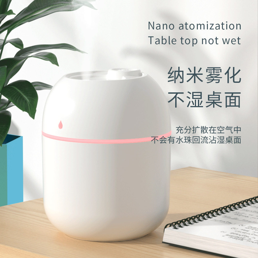 Cross-Border Water Droplet Humidifier Mini Home Desktop Small Car-Mounted Dormitory Bedroom Atmosphere Light Silent Hydrating Spray