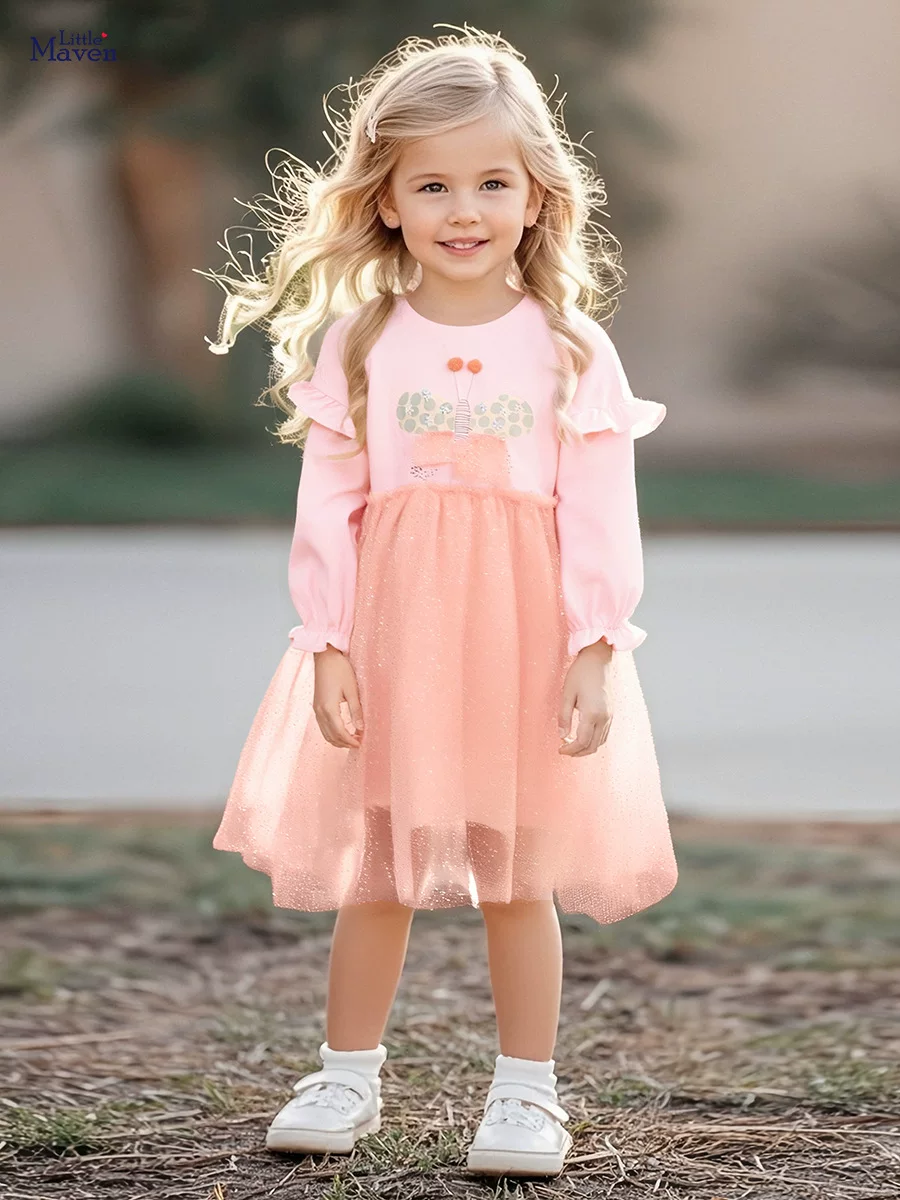 [Style] Kids' Dress Wholesale, Autumn Girls' Tulle Dress, Cute Kids' Dress