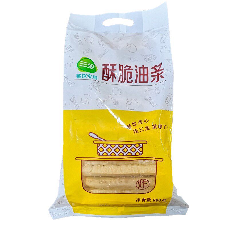 Sanquan Crispy Fried Dough Sticks 800g Breakfast Fried Dough Sticks Frozen Semi-Finished Fried Porridge Shop Soy Milk Tea Restaurant Commercial Breakfast
