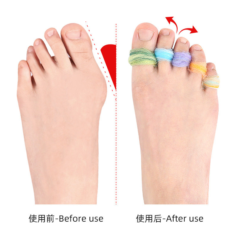 Camouflage Wool Toe Separator, Soft Anti-Chafing Toe Clip, DIY Wool Strip Cross-Border Anti-Chafing