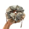 2025 New High-End Retro Floral Ribbon Scrunchie Large Bun Hair Tie Hair Rope