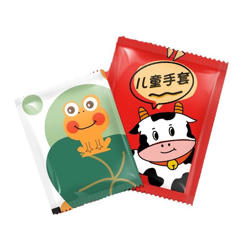 Children's Disposable Gloves 200 Small Bag Independent Packaging Transparent Thickened Baby Children Food Grade Special