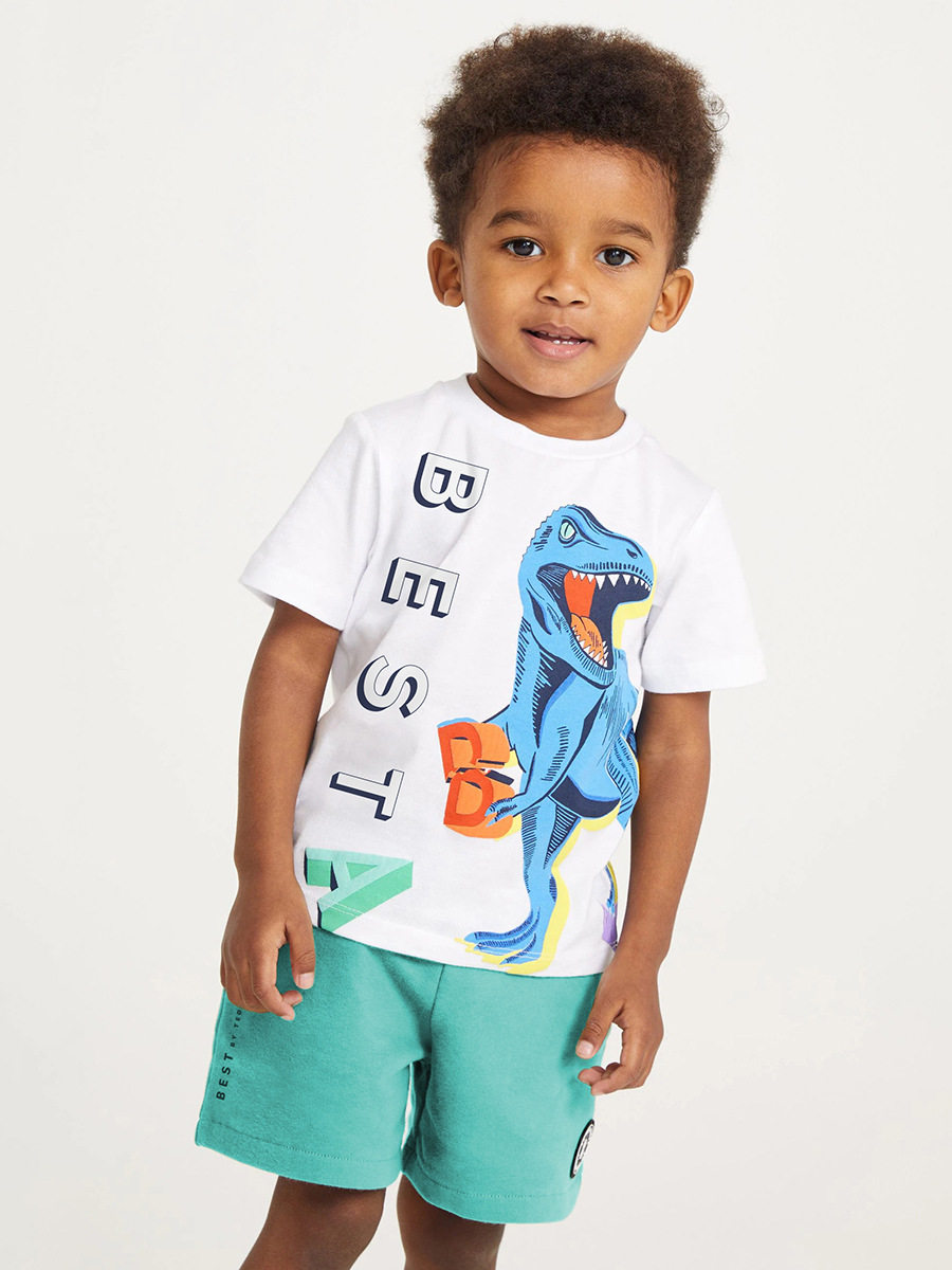 Summer Boys' Short-sleeve Cotton Set, Manufacturer Kids' Clothing Wholesale