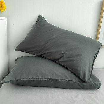 ins Pillowcase Solid Color Household Pillowcase Dormitory Homestay 48x 74cm Simple Bedding Wholesale and Retail