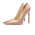 Dark nude patent leather-heel height 6cm