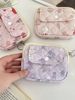 412221 Cute Cartoon Floral Quilted Multifunctional Storage Bag Fit Bag ID Bag Coin Purse Card Bag