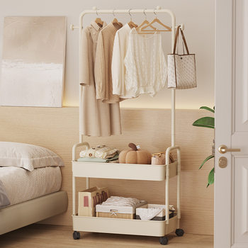 Simple coat rack floor household hanger bedroom dormitory clothes hanger indoor balcony drying clothes rod rack