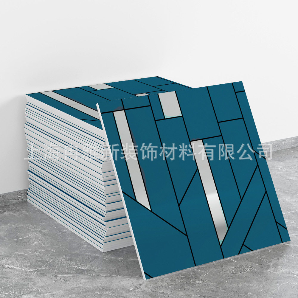 跨境外贸仿大理石鎏金3d墙面翻新装饰贴纸防油防水墙纸自粘瓷砖贴