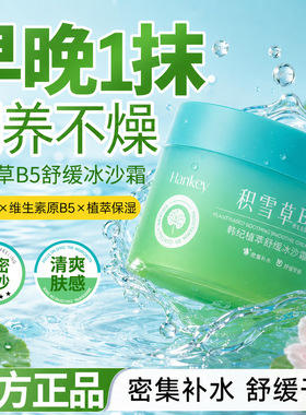 韩纪植萃舒缓冰沙霜100g 积雪草舒缓保湿补水面部护理面霜护肤品