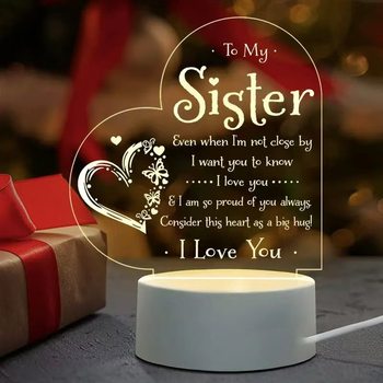Cross-border Foreign Trade Mother's Day Father's Day 3D Night Light Lamp Night Light DIY Acrylic Gift USB Table Lamp