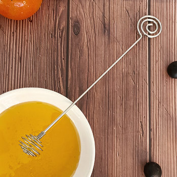 Creative Stainless Steel Honey Spoon Honey Candy Sauce Stirring Stick Honey Spoon Honey Stick Mixing Cold Drink Spoon