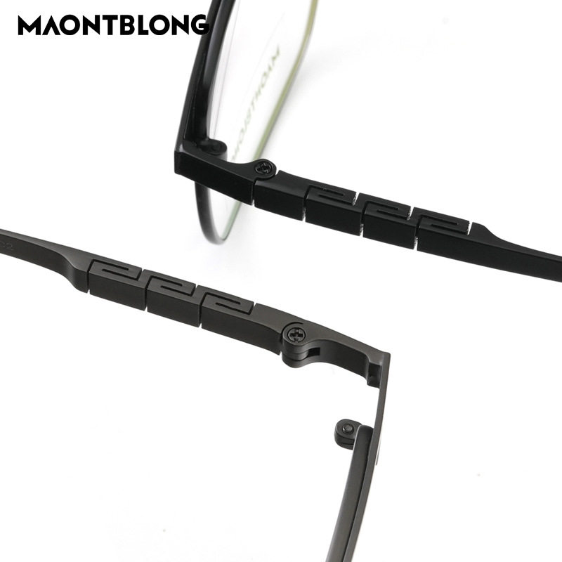 Maontblong High Quality Titanium Frame Glasses Frame Men Pure Titanium Great Wall Leg Business Full Frame Glasses Frame Ip Plating