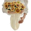 Finished Sunflower Bouquet Blanket Pastoral Blanket Handmade Woven Blossom Flower Blanket Rose Bouquet Blanket Wholesale Blanket
