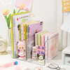 Book stand file holder acrylic desktop transparent bookshelf stand fixed book book holder Desktop Storage Box storage rack
