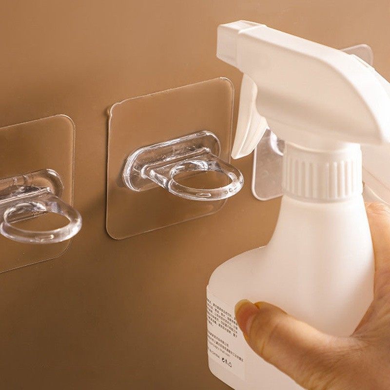 Ring Hook Adhesive Strong Paste Household Multi-Functional Punch-Free Transparent Bathroom Traceless Fixed Storage Adhesive Hook