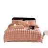 High Weight Rabbit Velvet Four-Piece Autumn and Winter Bed Bed Sheets Plus Velvet Quilt Cover Accessible Luxury Coral Velvet Bedding Milk Velvet