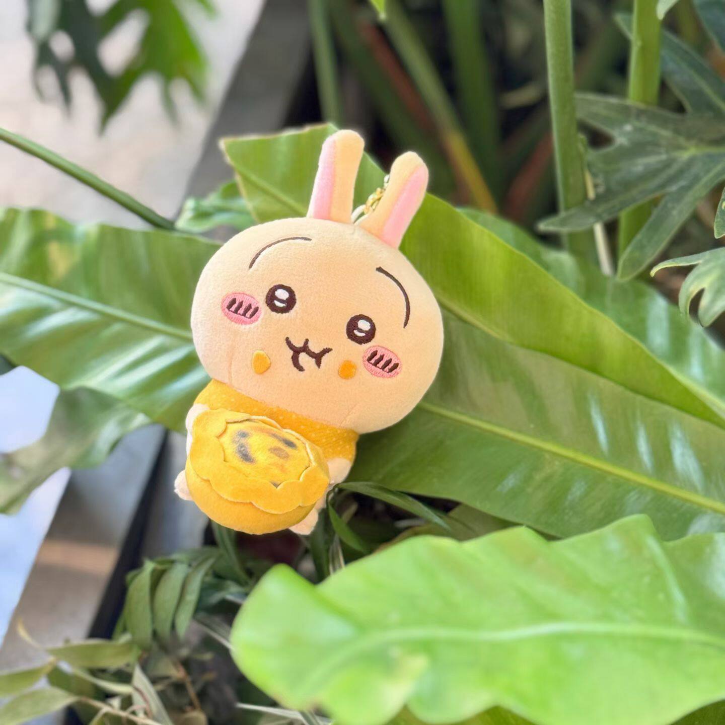 日系自嘲熊蛋挞系列毛绒公仔挂件可爱吉依小八钥匙扣玩偶书包挂饰