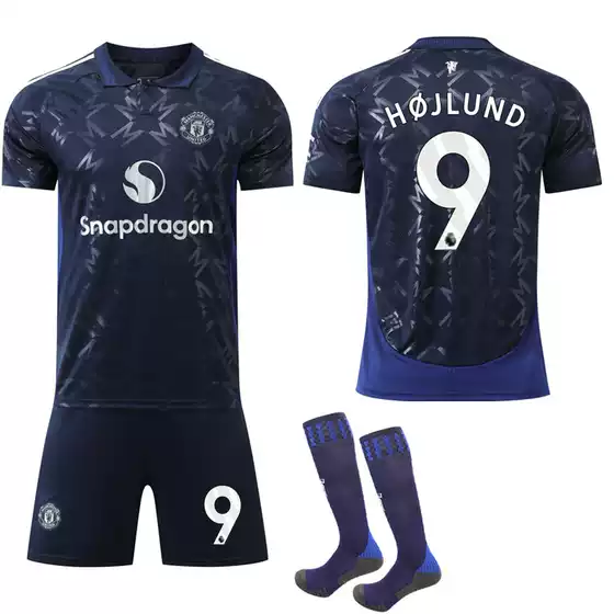 2425 New Man L Red Devils Away No.10 Rashford 8B Football Jersey suit Jersey M United Blue Foreign Trade