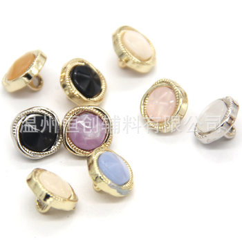 10.5mm Hengchuang Shirt Metal Button Resin Combination Tall Small Button Shirt Small Fragrant Zinc Alloy Button