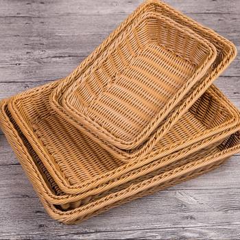 Fruit Basket, Bread Basket, Supermarket Hotel Display Basket, Display Basket, Handmade Storage Basket, Rattan Basket, Imitation Rattan Basket