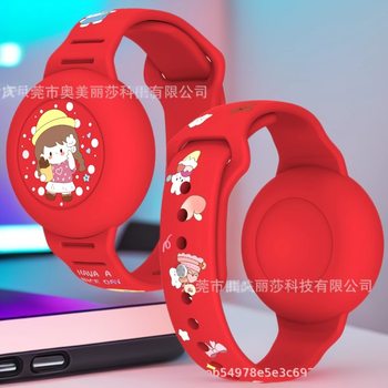 Suitable for Apple Airtag Protective Cover New Kidsren's Cartoon Bracelet Waterproof Strap Locator Silicone Wristband
