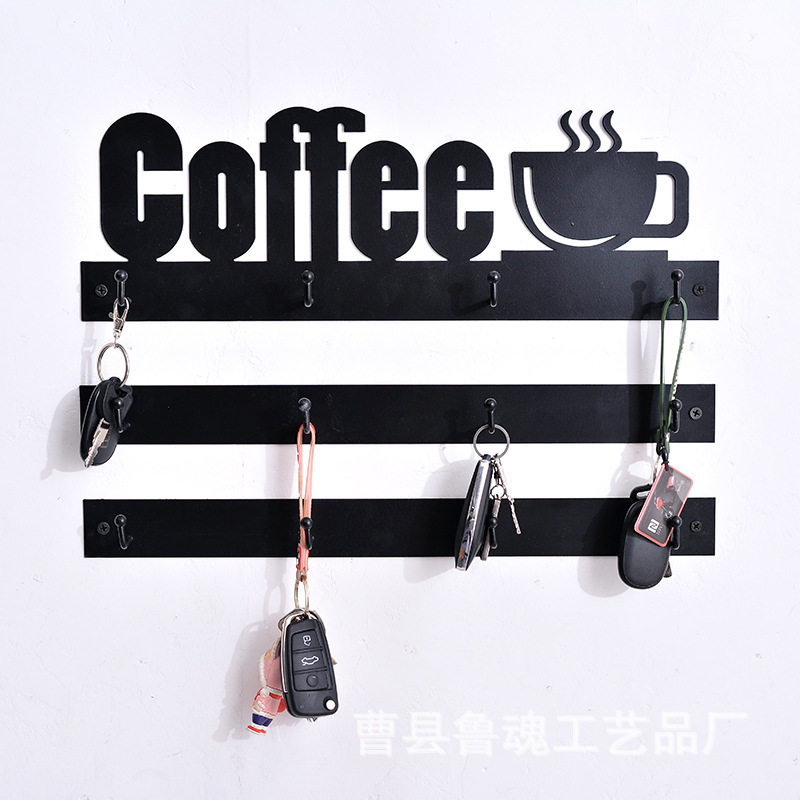 Ready-Made Coffee Cup Storage Rack Coffee Mug Organizer Key Hook Coat Hook Kitchen Utensil Storage