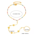Titanium steel love color chain anklet