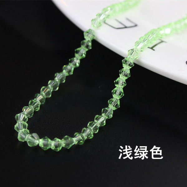 3/4/6mm水晶菱形珠子尖珠散珠两头尖diy手工发饰材料饰品配件批发