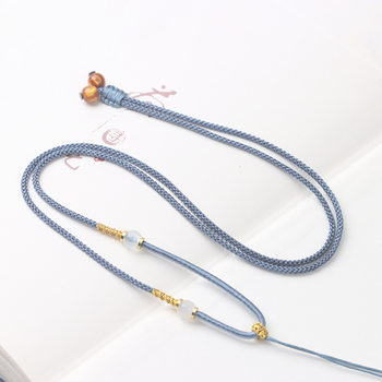 Asymmetric pendant rope simple hand-woven string hanging neck rope gold jade pendant buckle men's and women's necklace rope wholesale