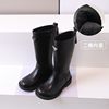 Girls' Boots 2025 Autumn and Winter Kidsren's Boots Korean Style Princess Shoes Little Girls Genuine Leather Fleece-Lined Boots Trendy