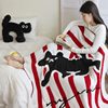Half-Velvet Knitted Blanket, Multifunctional Sofa Blanket, Office Nap Blanket, Thickened Chunyan New Chinese-Style Class a Blanket