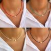 European and American ins style model with fashion fashion style color beads fresh water pearl necklace clavicle chain wholesale women