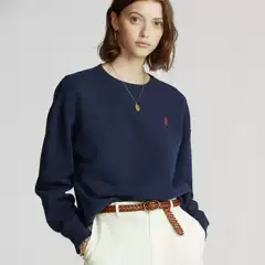 Cross-Border Exclusive Autumn and Winter New Rl Pony Logo Paul Women's Pullover Long-Sleeve Casual Sweatshirt