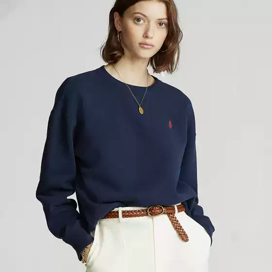 Cross-Border Exclusive Autumn and Winter New Rl Pony Logo Paul Women's Pullover Long-Sleeve Casual Sweatshirt