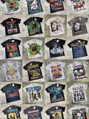 25Ss Cross-Border Export Trendy Brand Vale High-Quality Printed Loose Hip-Hop Short-Sleeved Men's T-Shirt Summer Pure Cotton Wholesale