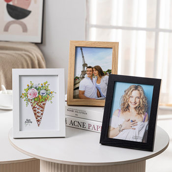 Wooden 6inch Photo Frame Display Stand 7inch 8inch Photo Wall 4K Poster Puzzle Frame A4 Paper Oil Painting Empty Frame for Mounting and Hanging on the Wall