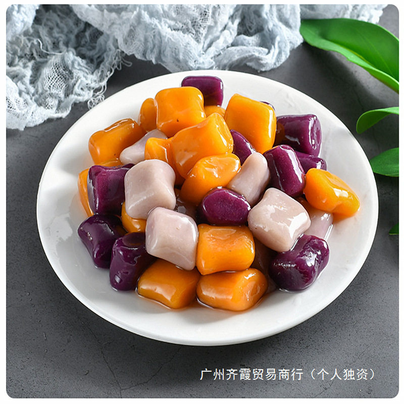 Anjing Xiaoyuanzi 2kg Lantern Festival Milk Tea Quick-Frozen Three-Color Taro Balls Pearl Glutinous Rice Dessert Ice Rice Balls Chewy Balls