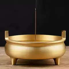 Copper Incense Stove Incense Offering to Buddha Offering Stove Sandalwood Incense Home Indoor Non-Pure Copper Wire Incense Insertion Xuande Stove Sacrifice Incense Incense