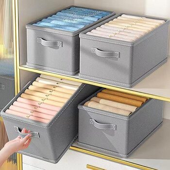 Non-woven Storage Box Foldable Thickened PP Board Household Fabric Drawer-type Clothes Pants Storage Box Storage Box